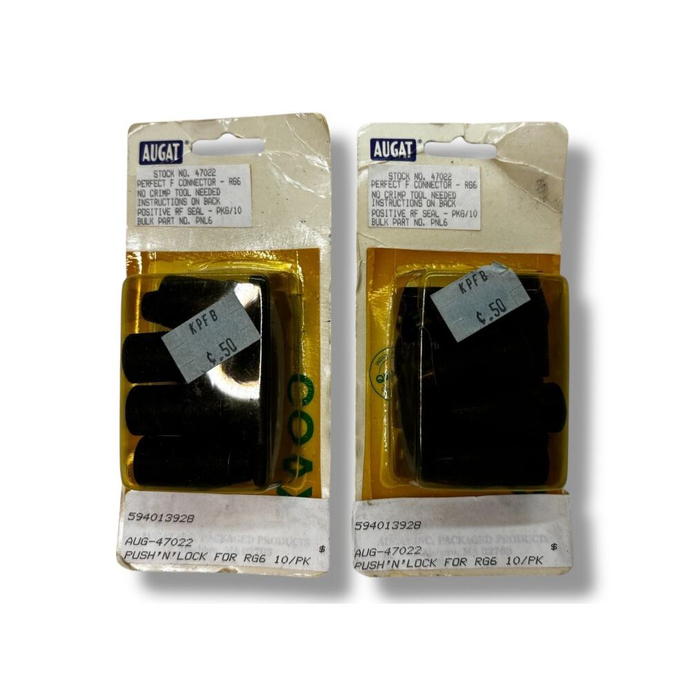 Lot Of 2 COAX Push 'N' Lock For RG6 10/PK